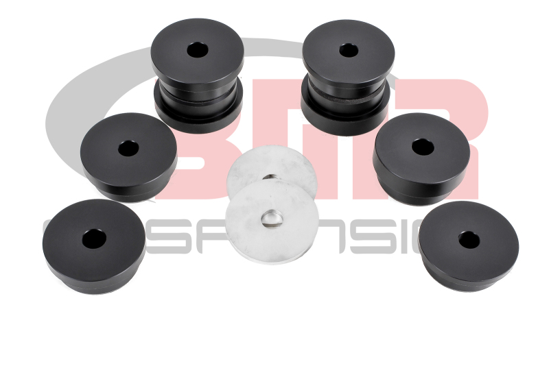 Ford Mustang Differential Bushing Kit - Rear - BMR Suspension - Aluminum Rear Cradle - Black - `15-`23 Ford Mustang Differential Bushing Kit - Rear - BMR Suspension - Aluminum Rear Cradle - Black - `15-`23